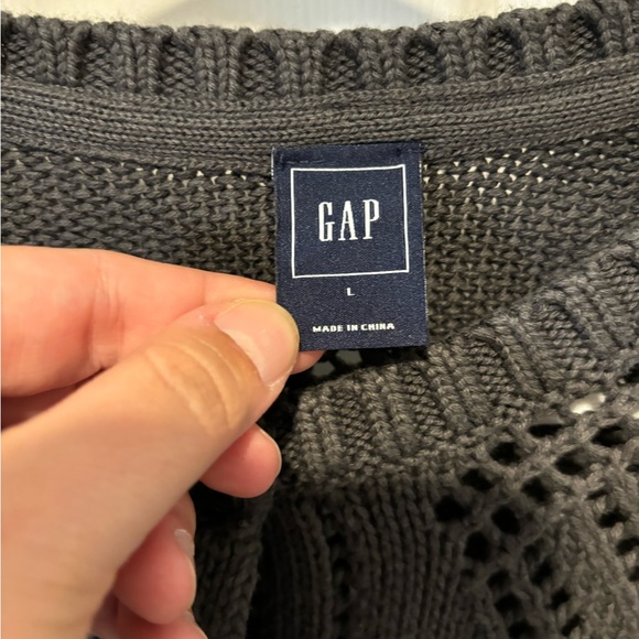 Women’s Charcoal Gray Button-Up Sweater - Picture 5 of 7